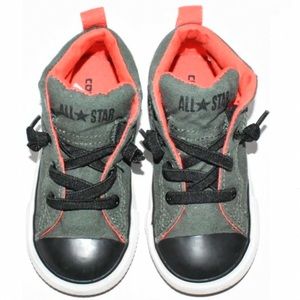 Converse All Star Chuck Taylor Toddler Boys Green And Orange Mid Sneakers (8)